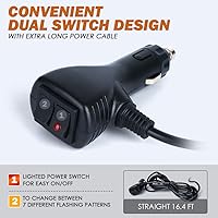 Vista 5 de Xprite Luz estroboscópica LED ámbar, luces intermitentes de advertencia para carretilla elevadora en la azotea con base magnética para vehículos