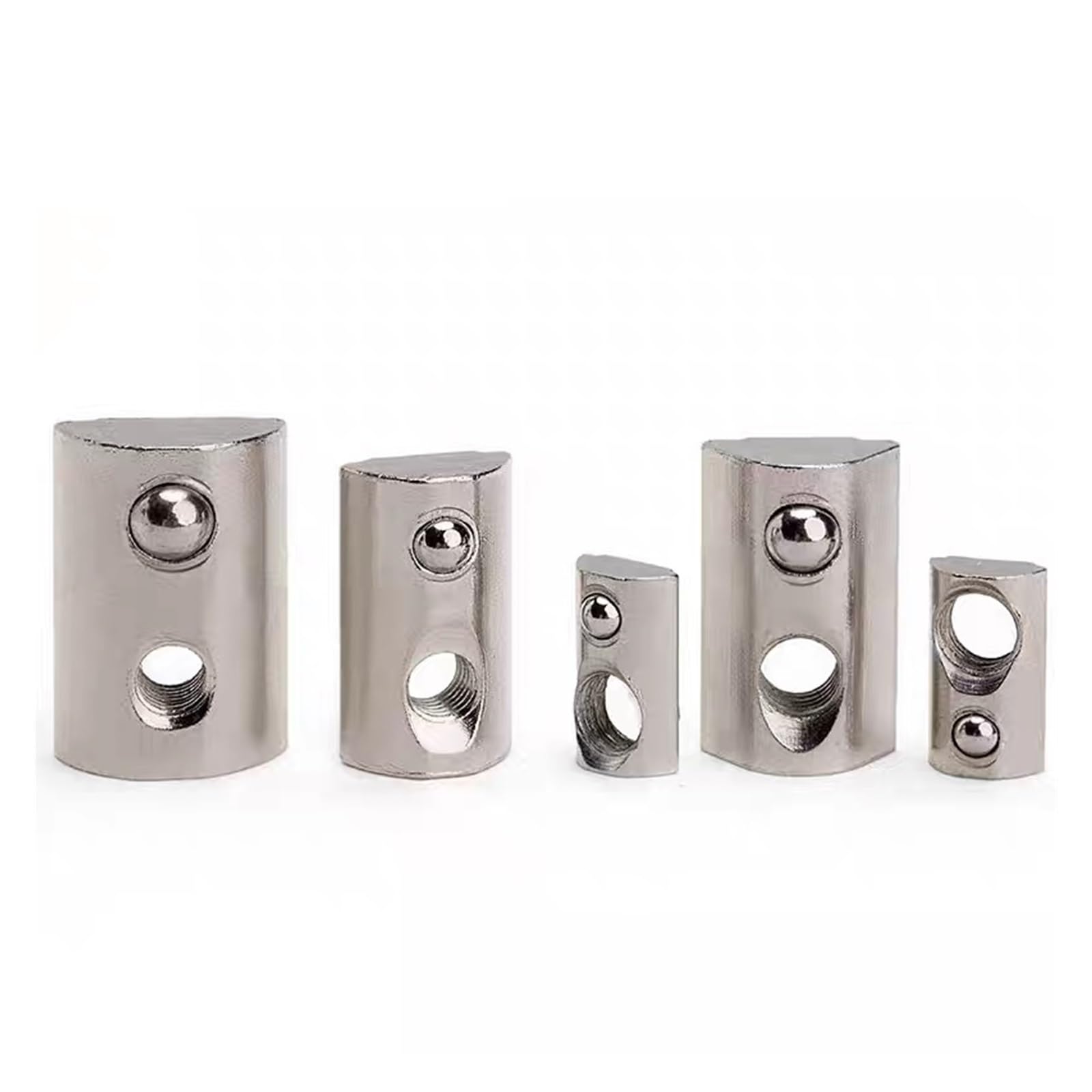 T-Nut-Gleitmuttern, Halbrunde Elastizität Roll-In T-Federmuttern M3-M8 for 2020-4545 Aluminiumprofile Nut(3030-M6-50pcs)