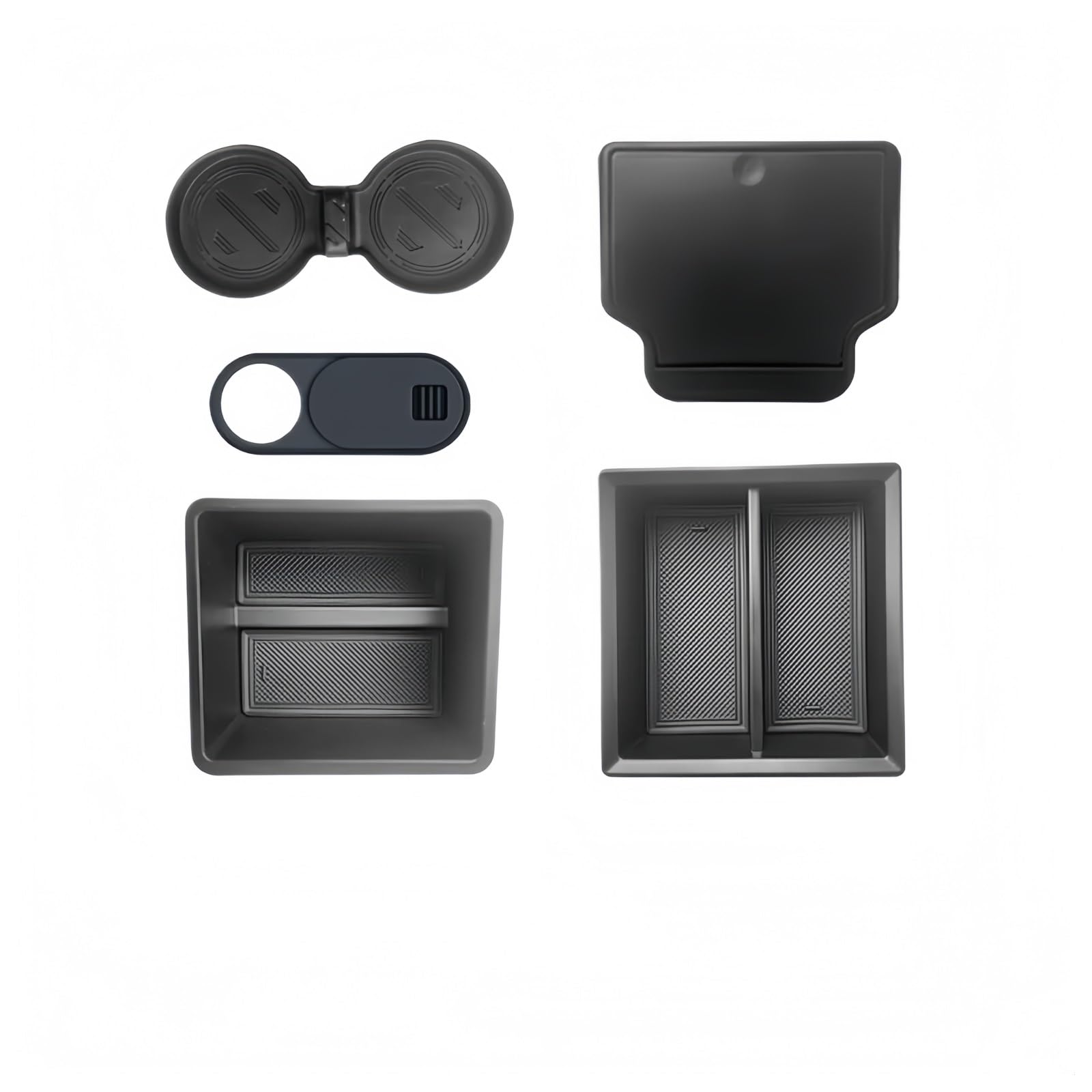 bssyung Center Console Organizer Storage Box for Tesla for Model Y Juniper 2025-2026 Accessories Center Console Trays(Storage Box 5)