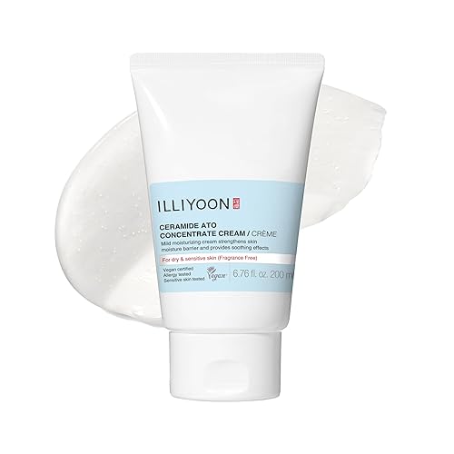 Illiyoon Ceramide Ato Concentrate Cream | Moisturizer for Dry & Sensitive Skin, 100hr Lasting Hydration, For Face & Body, Gentle for Infants, Moisture Barrier Repair, Vegan Certified, 6.76 fl.oz. - 6.76 Fl Oz (Pack of 1)