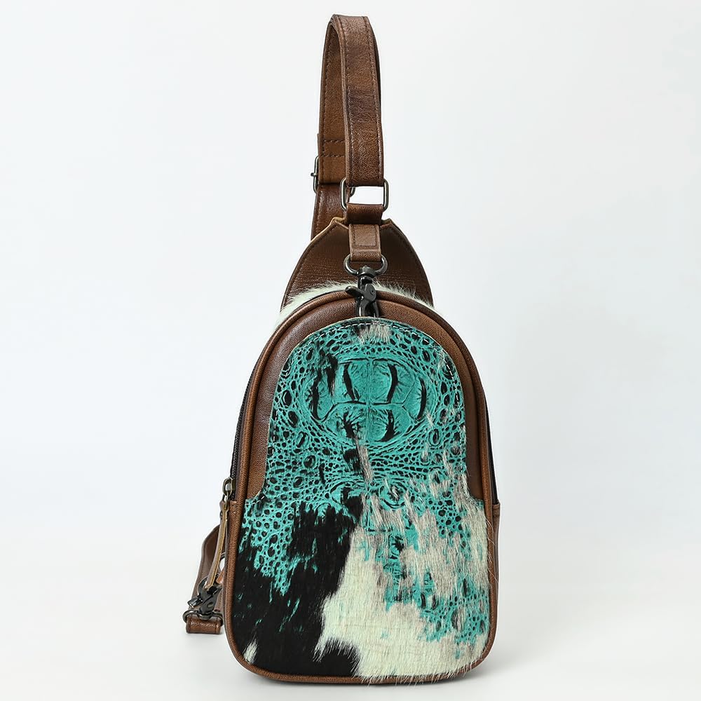 American Darling Sling Crocodile embossed Genuine Leather women bag western handbag purse | for