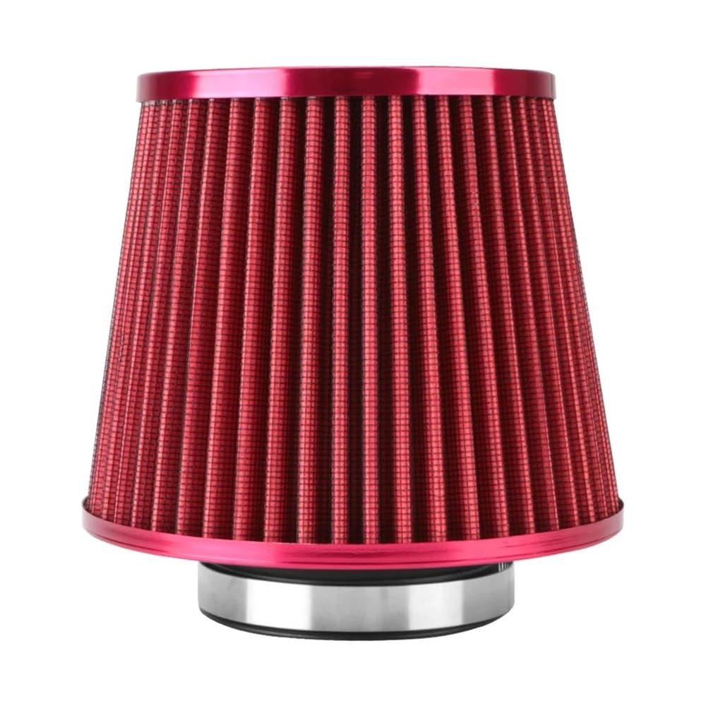 Filtro De Admisión Aire Sport Power Cone 76 Mm, Accesorio Inducción para Coche, Universal para Filtros(Red)