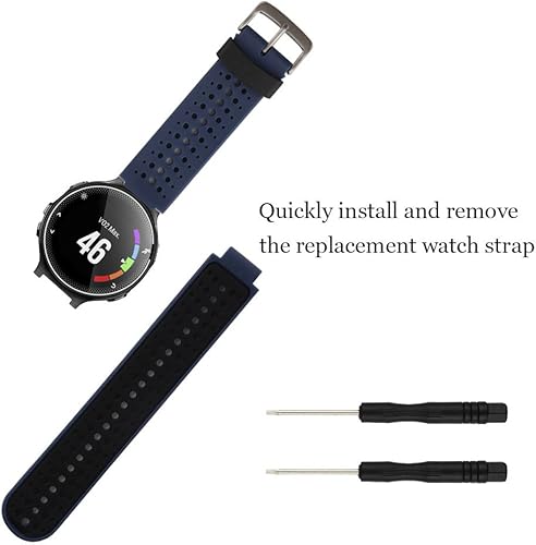 Miniatura 46 de For Garmin Forerunner 735XT/220/230/235/235 Lite/620/630 Silicone Replacement Wrist Watch Accessory Band Strap for Garmin Forerunner 235 Smartwatch
