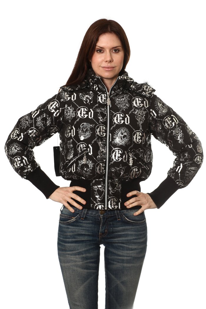 Ed Hardy, Women's Jacket tehjw7049 Black