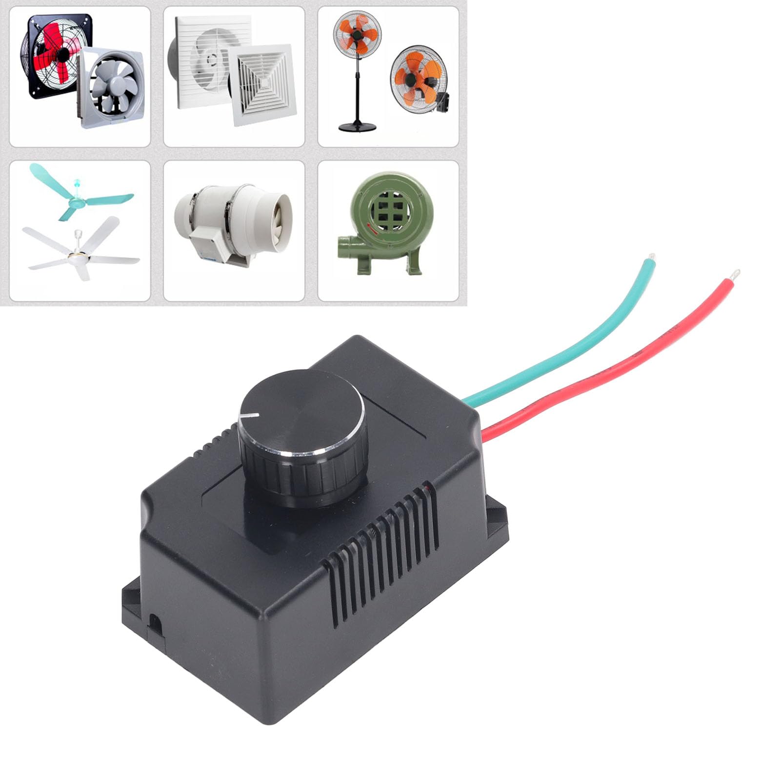 Fyearfly Variateur 0-3000 W, Contrôleur de Vitesse de Ventilateur électrique de Moteur AC220 V Régulateur de Vitesse Variable, pour Ventilateurs D'extraction, Réglage de Température et