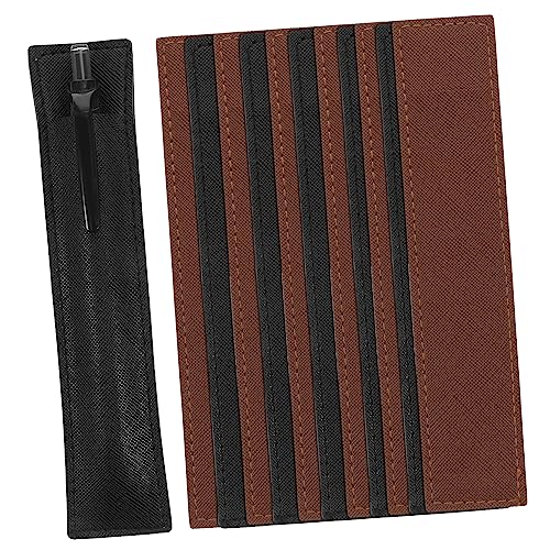 LALAFINA 12 Piezas estuche de cuero estuche cuero estuche boligrafos pen holder Bolsa de cuero para bolígrafos funda para pluma individual bolsa para bolígrafo individual bolsa de lapices