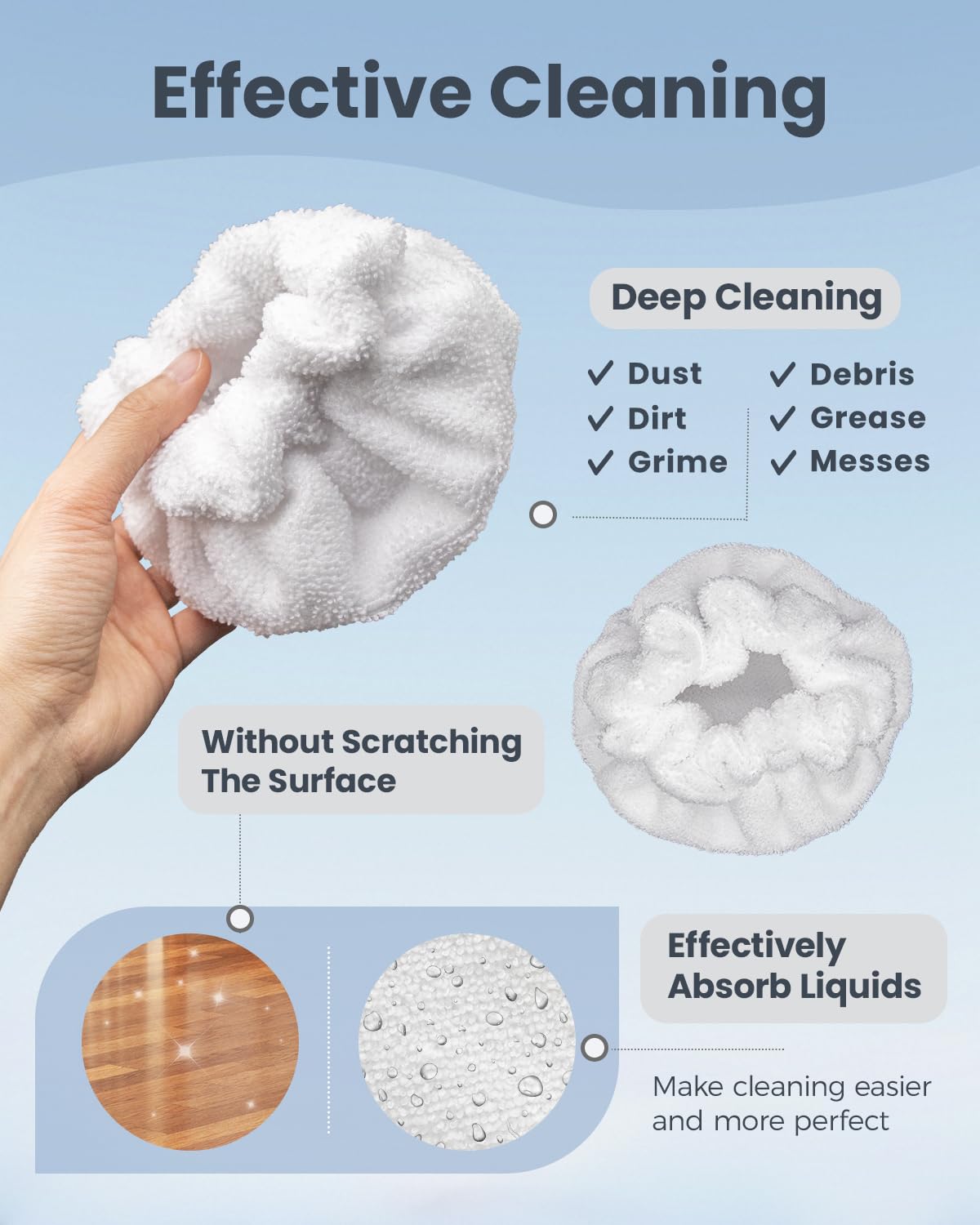 RunnoClean - Accesorios para limpieza a vapor, capó pequeño (triángulo) compatible con limpiador de vapor Dupray Neat, almohadillas reutilizables para mopa de vapor de precisión, paquete de 3