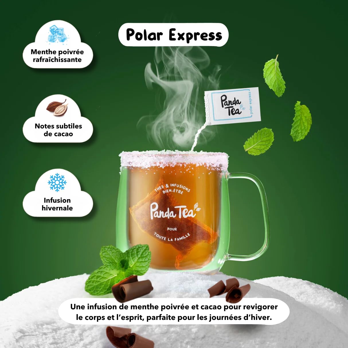 Panda Tea - Coffret Sélection Bien-être | Assortiment de 4 Thé et Infusions Bio | 20 Sachets Coton | Idéal pour un Moment de Détente & d’Évasion | Idée Cadeau Zen et Gourmand