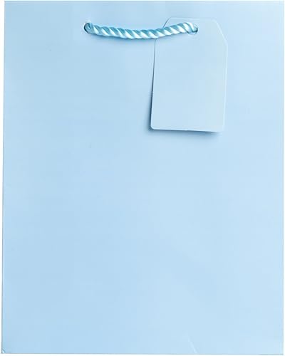 Miniatura 12 de Jillson Roberts 6 bolsas de regalo medianas de 8 x 10 x 4 pulgadas para todas las ocasiones, disponibles en 20 colores lisos, plateado mate