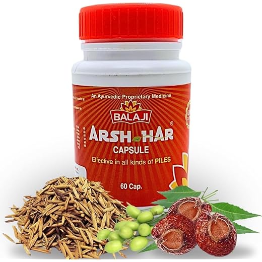 Balaji Piles Relief Capsules - 60 Vegetarian Capsules