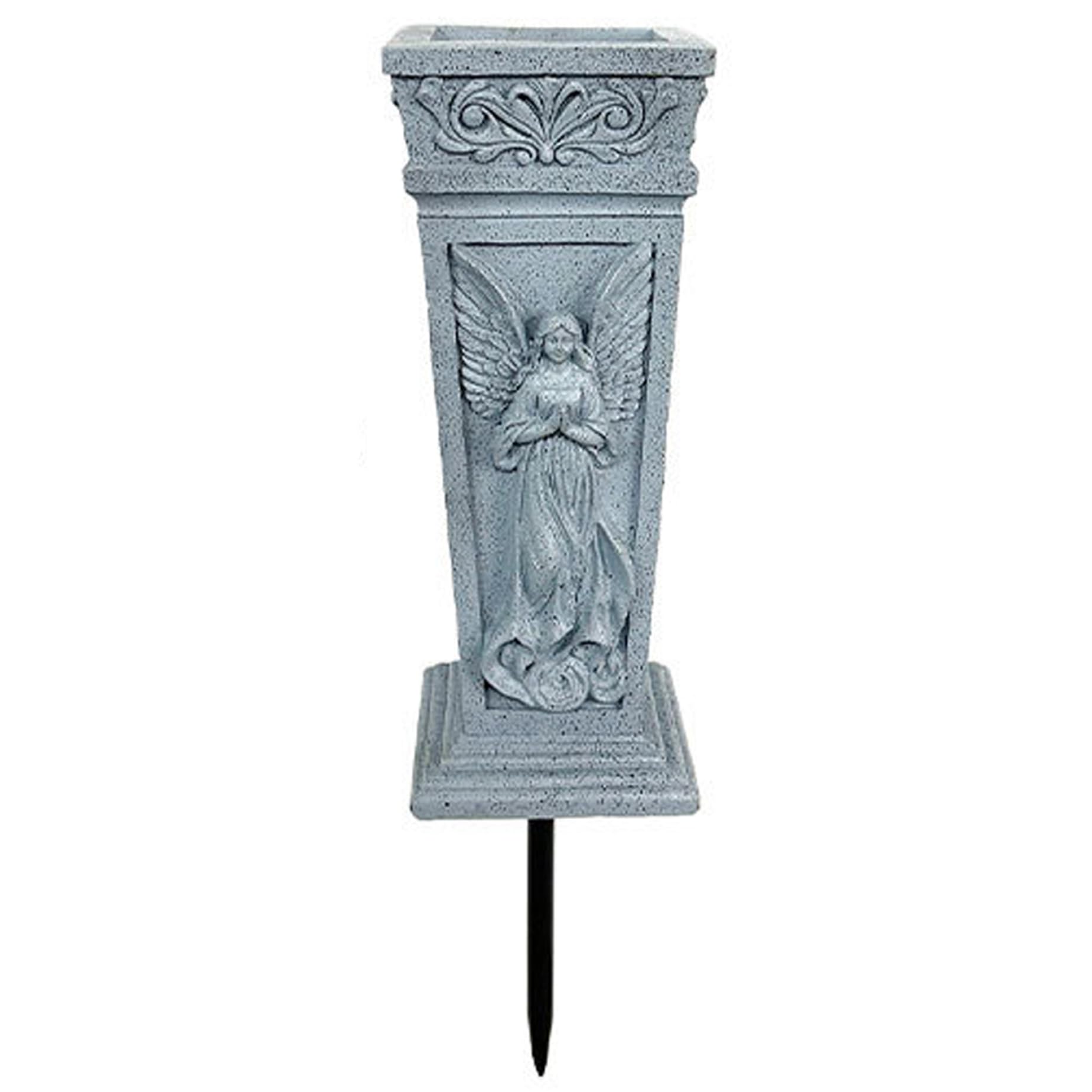 Vase de cimetière anti-vent avec pointe de sol pour stabiliser les fleurs