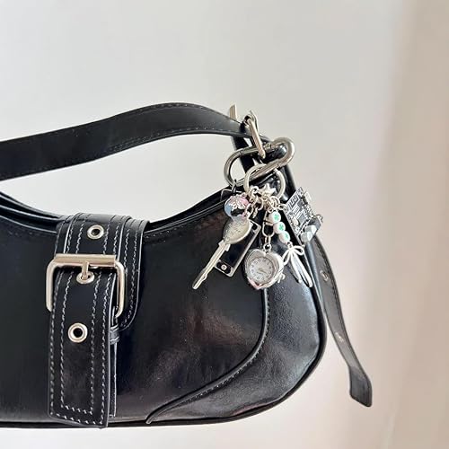 Miniatura 2 de Vintage Keychain Retro Pocket Watch Bag Charms for Handbag Y2k Emo Accessories Backpack Charms 2000s Grunge Aesthetic