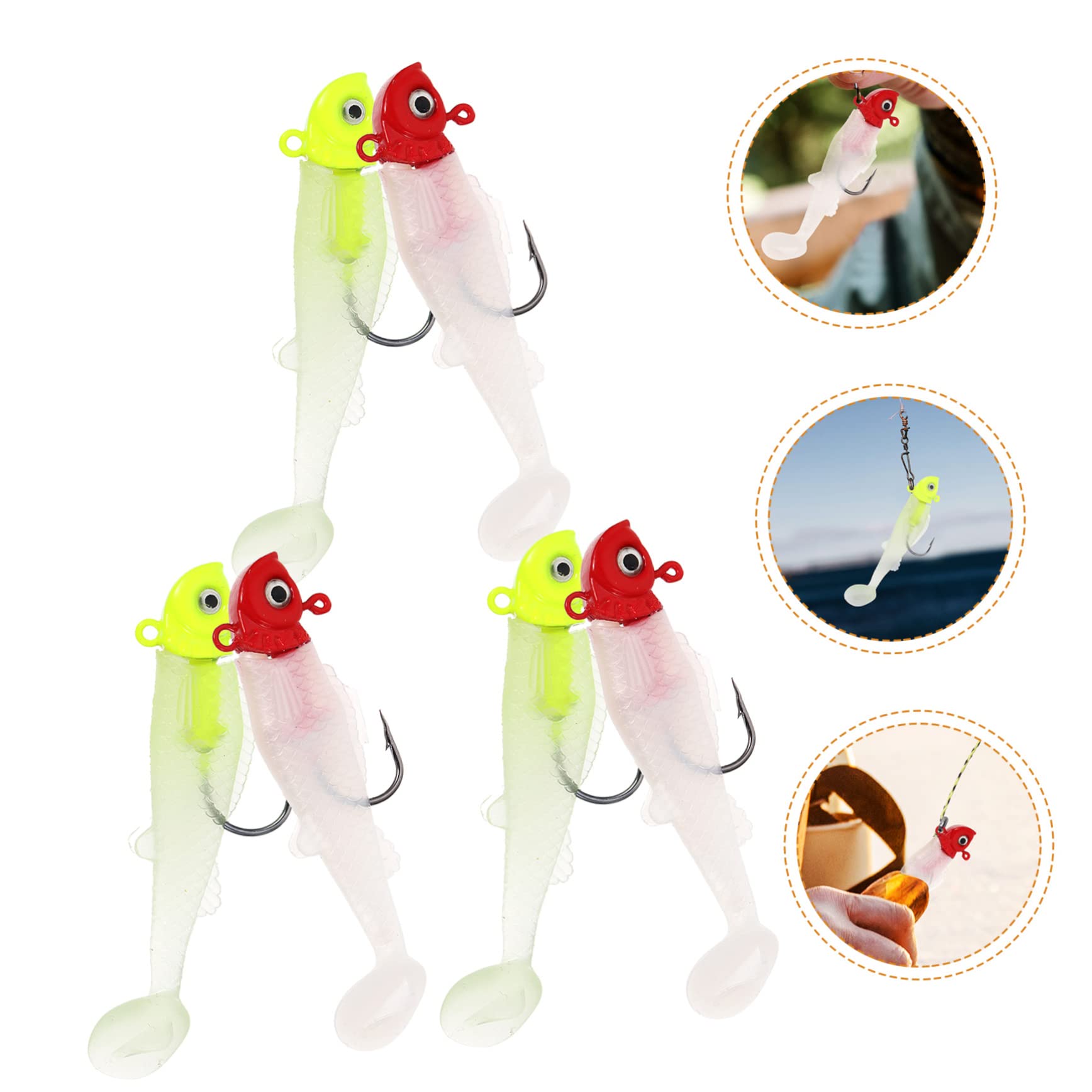 Toyvian Salzwasserfischen Angelgerät Angelhaken Süßwasser Zander Angelset Süßwasser Angelwerkzeug Für Barsche Schwimmköder Für Barschangeln Weicher Kunststoff