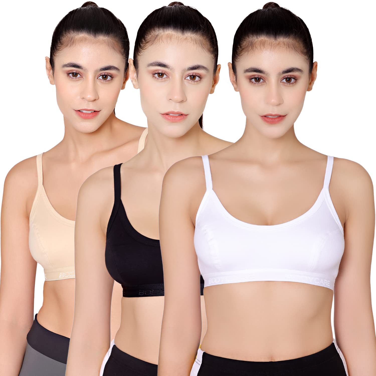 bodycare Women's Spandex And Cotton Non Padded Wire Free Sports Bra-picture-53