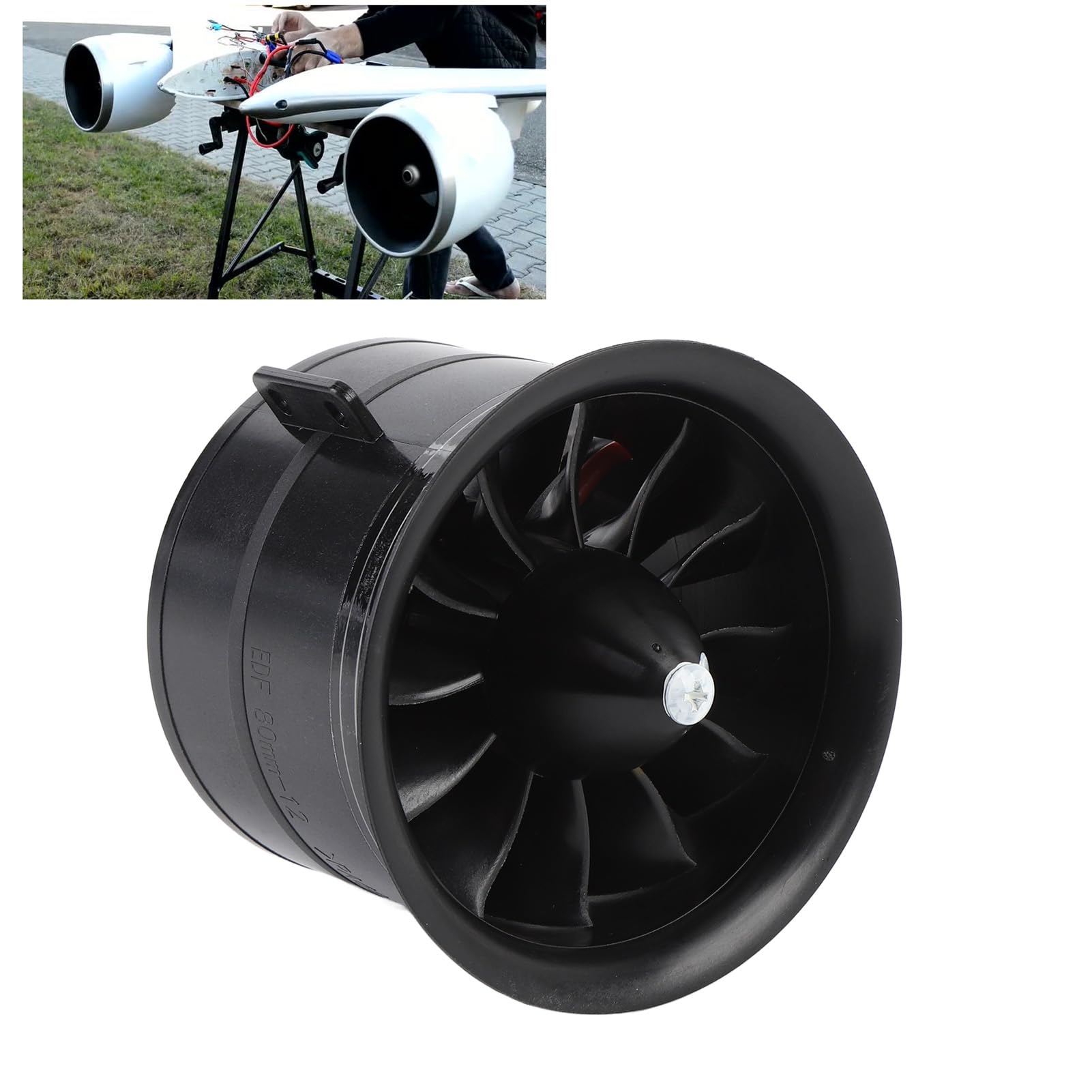 Amazon.co.jp: 80mm 12ブレードダクトファン、3000W 6Sブラシレス