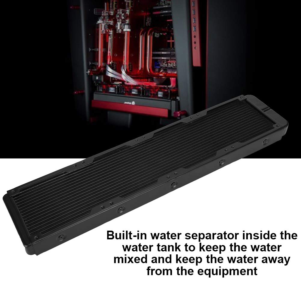 Computer Radiator Water Cooling System, 18-Tubes 480mm G4/1 Aluminum Heat Exchanger Water Air Cooled Heatsink PC CPU Cooler Fast Heat Dissipation for Desktop