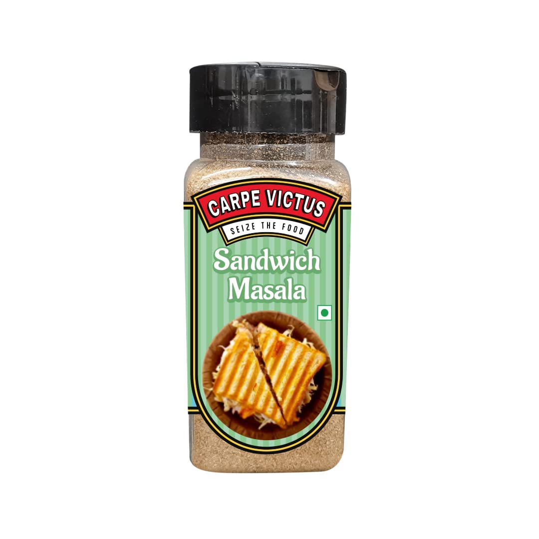 Grilled Sandwich Masala Powder, Easy to Use Indian Masala Mix for Vegetarian Food, Wraps, Rolls, Sandwiches, Burgers, Multipurpose Sandwich Seasoning for Unique Flavor & Taste, 100 gms