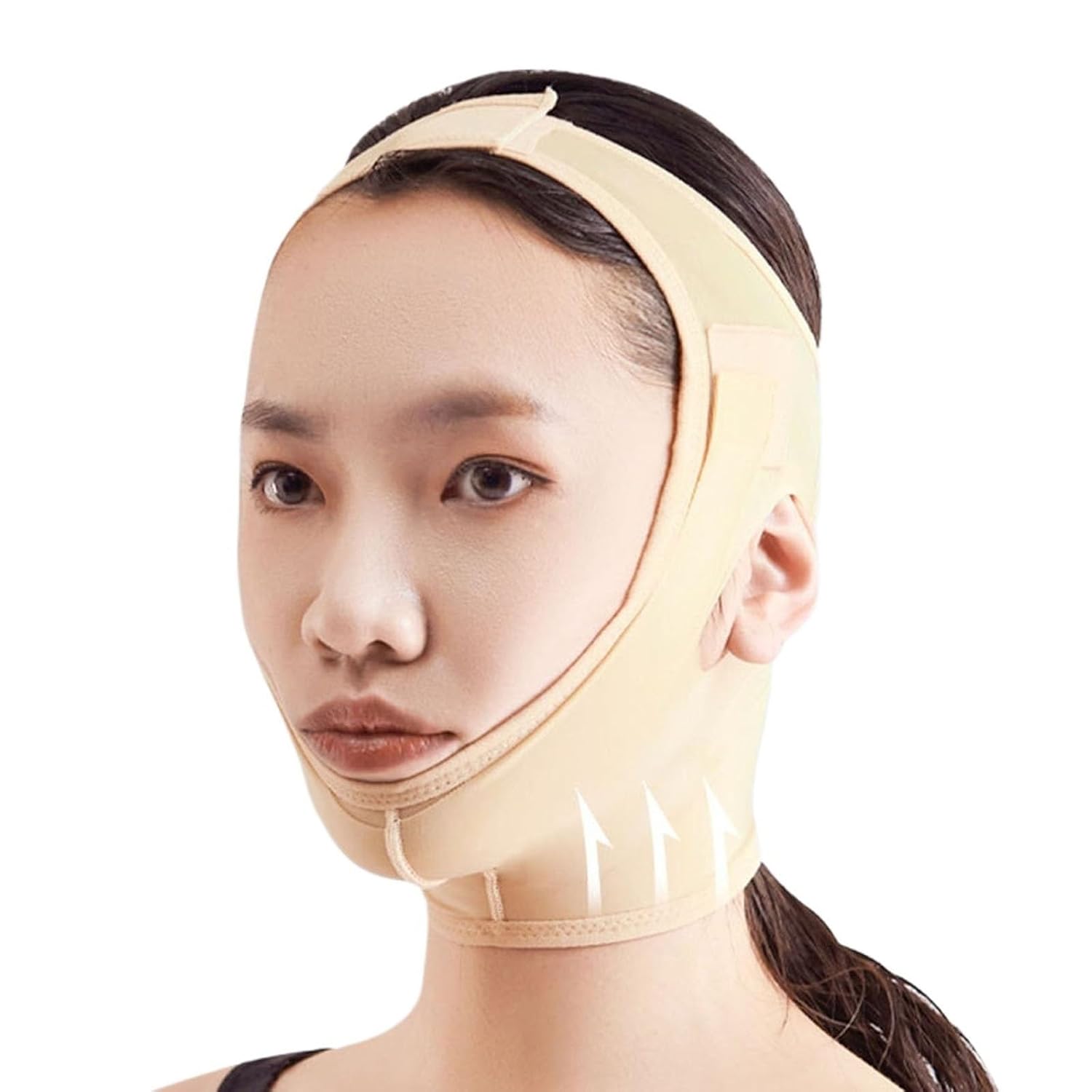 Post Surgical Facelift Wrap Lipo Compression Neck and Chin Strap V-Shaped Face Slimmer Jowl Tightening Lifting Belt(XX-Large)