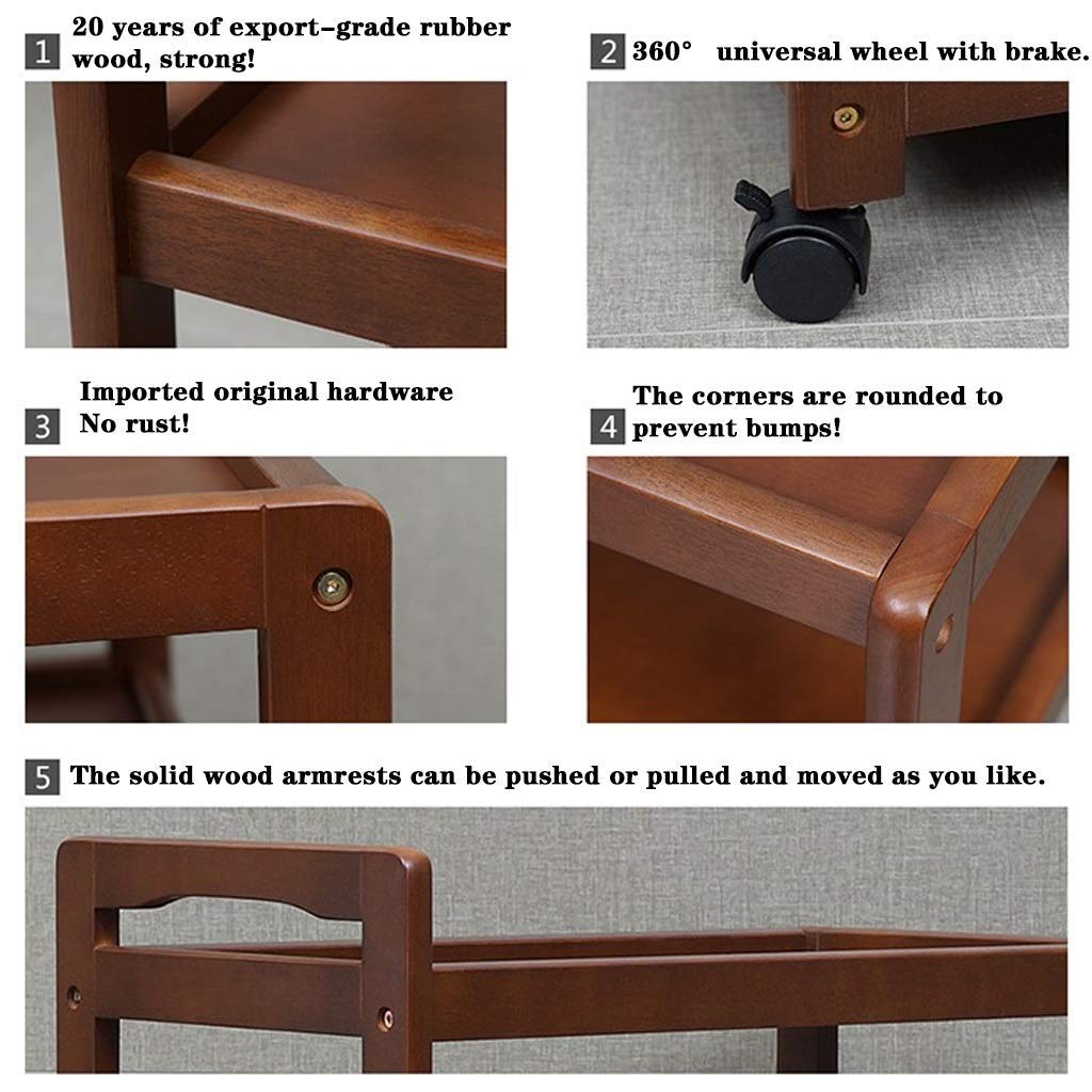 Carrello Da Cucina Con Ruote E 3 Ripiani, Ideale Per La Casa O L'Ufficio.