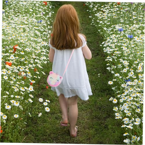 2pcs Unicorn Crossbody Bags for Girls Plush Coin Purses Cute Design Soft Storage Pouches for Boys and Girls for Outdoor Use and Everyday Carry3