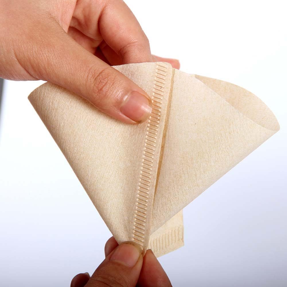 100 Pcs Coffee Filter Paper Unbleached Coffee Filter Papers for Coffee Filter Machines and Cones, 4-6 Cups