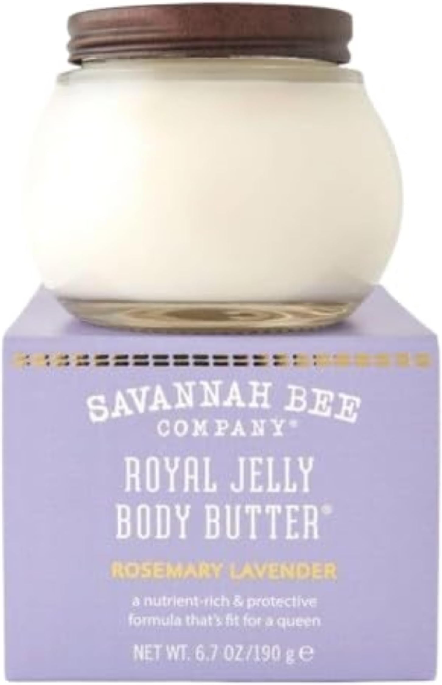 (200ml) - Royal Jelly Body Butter ROSEMARY LAVENDER by Savannah Bee Company - 200ml