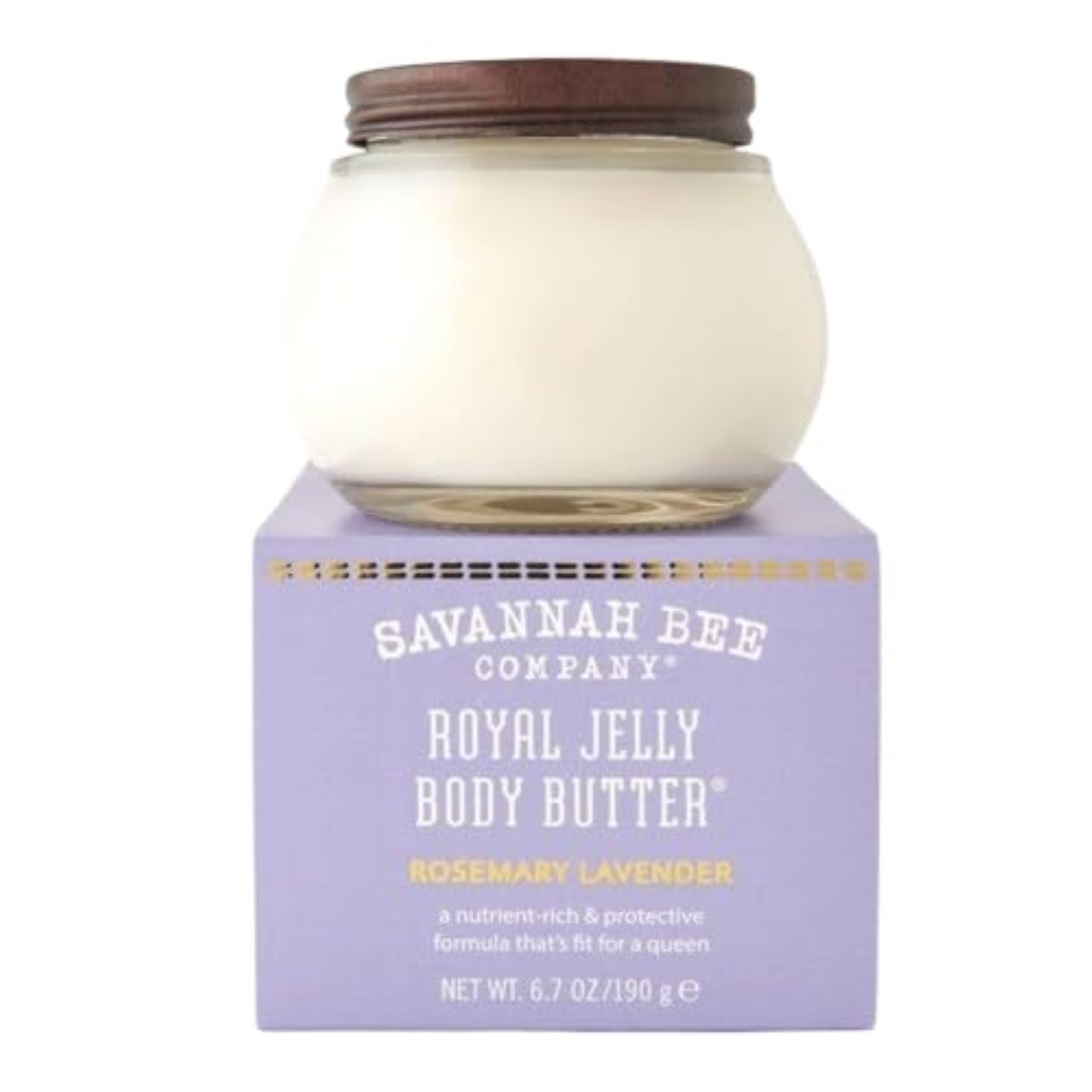 Royal Jelly Body Butter ROSEMARY LAVENDER 6.7 Ounce
