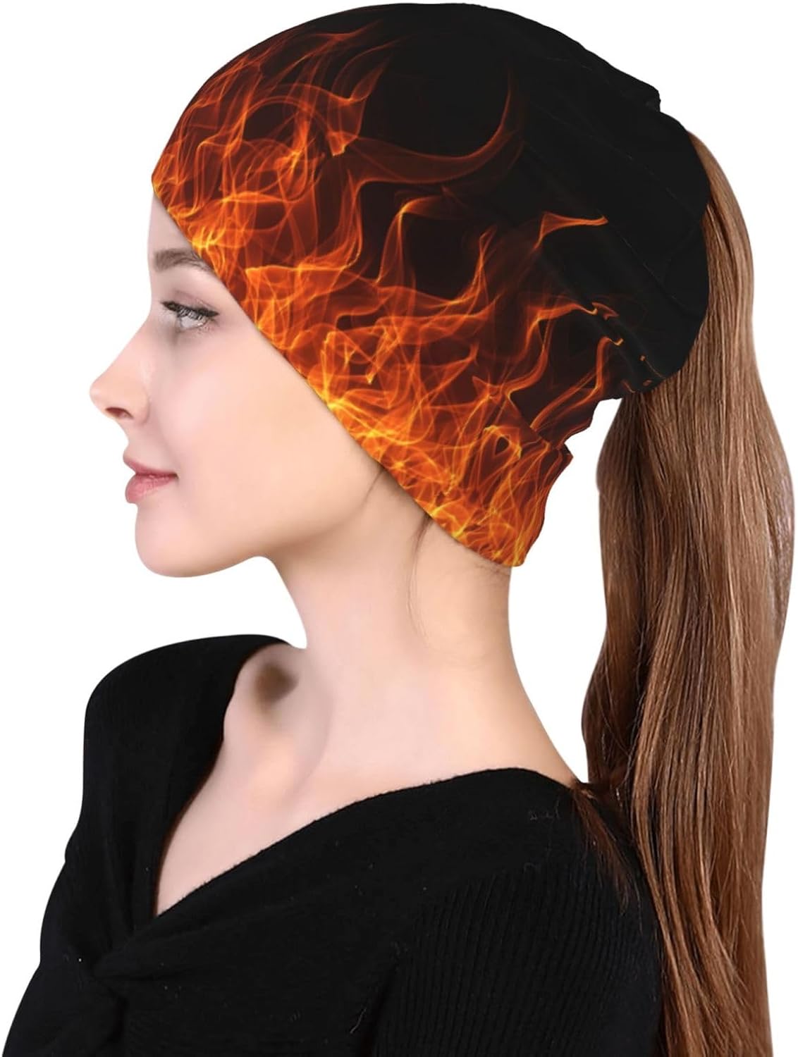 Skull Beanie Hat Baggy Slouchy Skull Chemo Beanies Cap Stretch Scarf Head Wrap Hip Hop Hats for Men Women Winter - Image 7