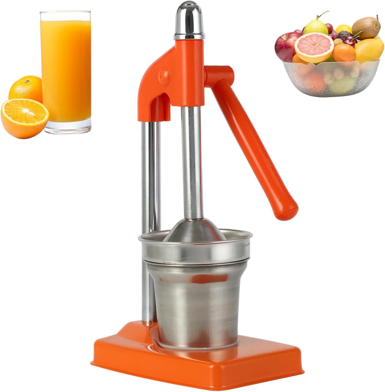Juicer Hand Press, Stainless Steel Manual Juicers Effortless Fruit Squeezer for Oranges, Citrus, Lemon More Kitchen..