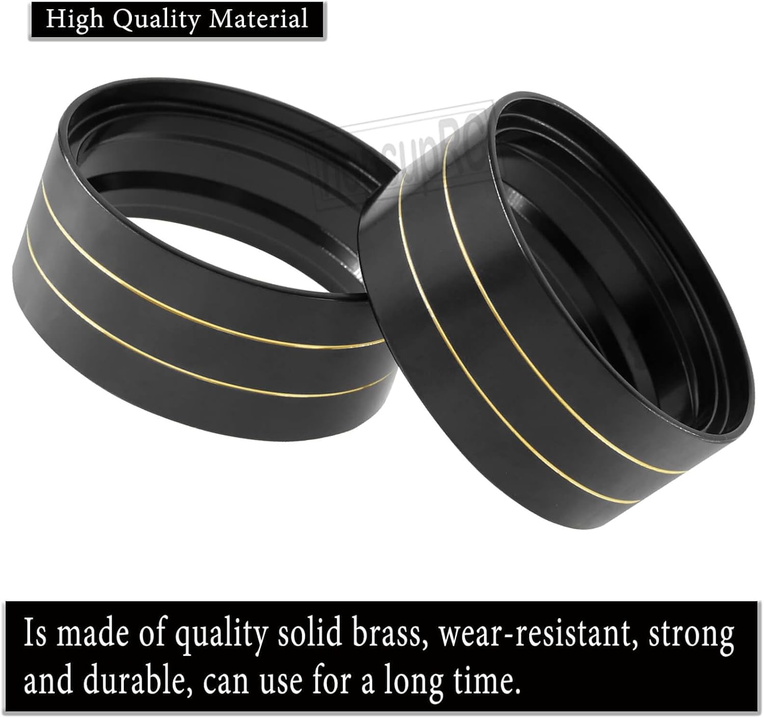 RC Black Brass 1.9in Beadlock Wheels Internal Ring Clamp Ring for 1/10 TRX4 TRX6 SCX10 I II III GEN7 GEN8 RC Crawler,Black Brass