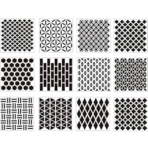 Pocoiau 12 Stück Geometrische Schablonen Set