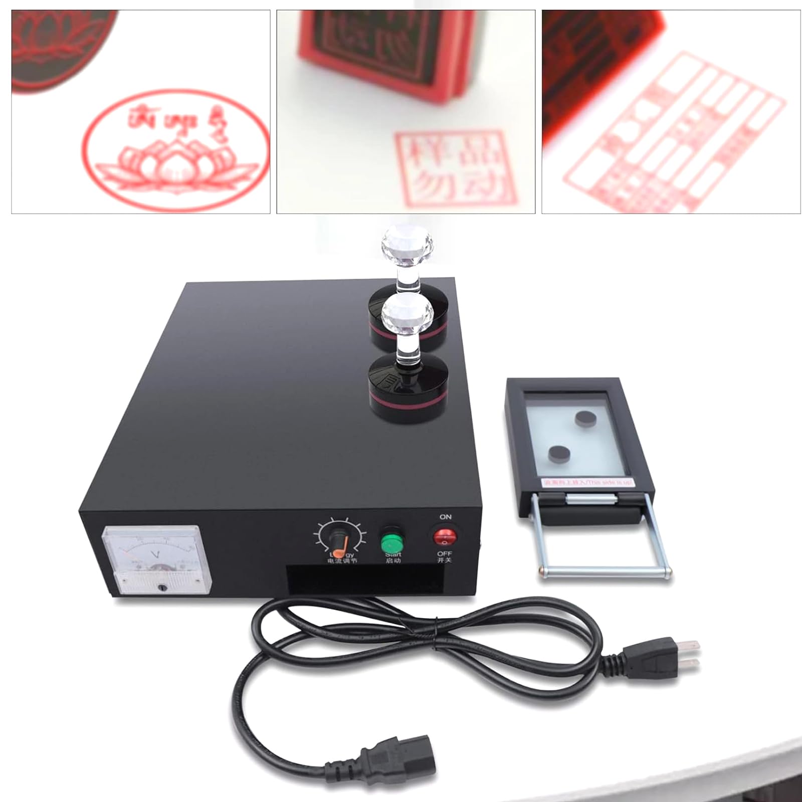NGARY Sigillo fotosensibile Digitale, creatore di sigilli per timbri Flash 2200J con 10 Ingranaggi di Regolazione dell'energia, per Realizzare francobolli turistici Personalizzati