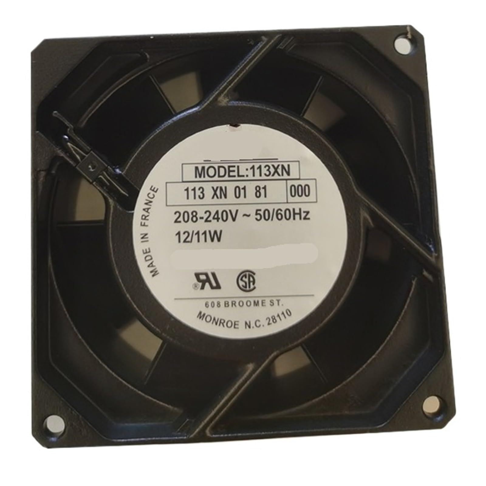 YMUGUEGH 92x92x38mm 113XN0181000 208-240V 12/11W 92mm AC cooling fan