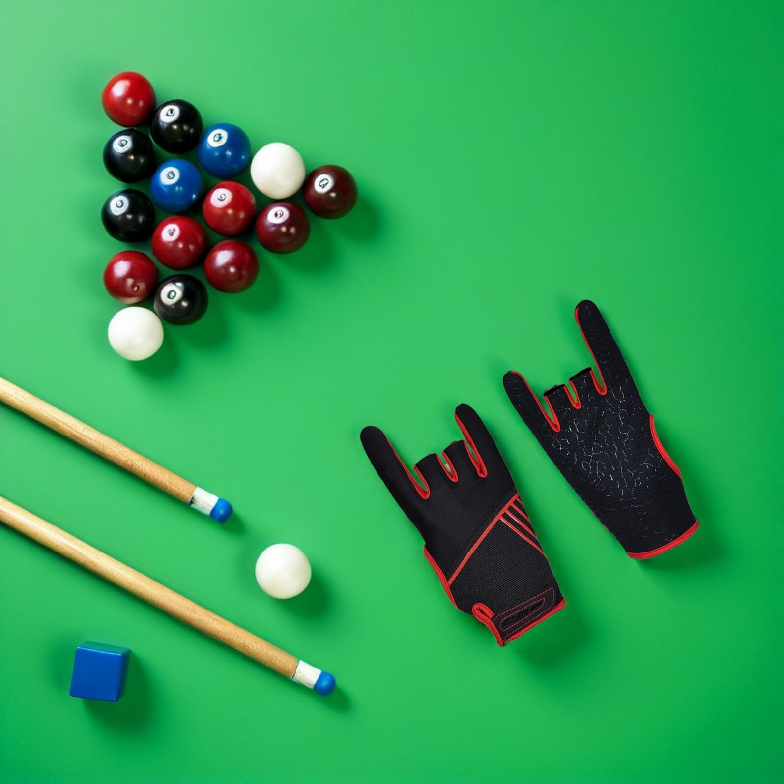 EXCEART 1 Paire de Gants de Bowling Accessoires de Bowling Confortables Instruments à Demi-Doigts Gants de Sport Mitaines de Bowling - Taille S/M (Rouge)