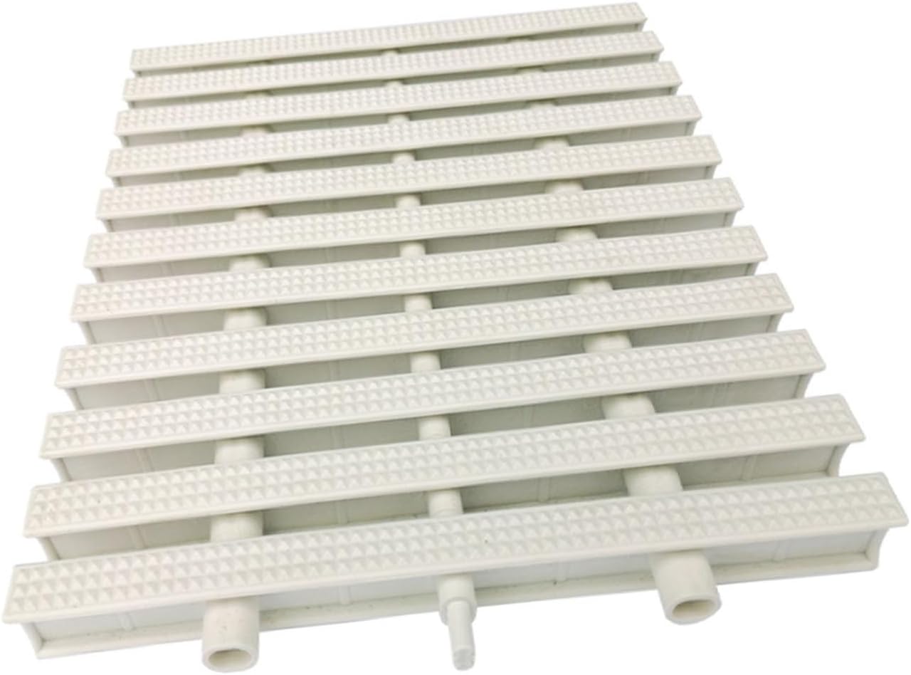 Swimming Pool Drainage Grate, Splicable Bathroom Gutter Cover, Durable Plastic Floor Drain for Indoor/Outdoor Pools, 20x100CM, Set of 8, Efficient Overflow Management