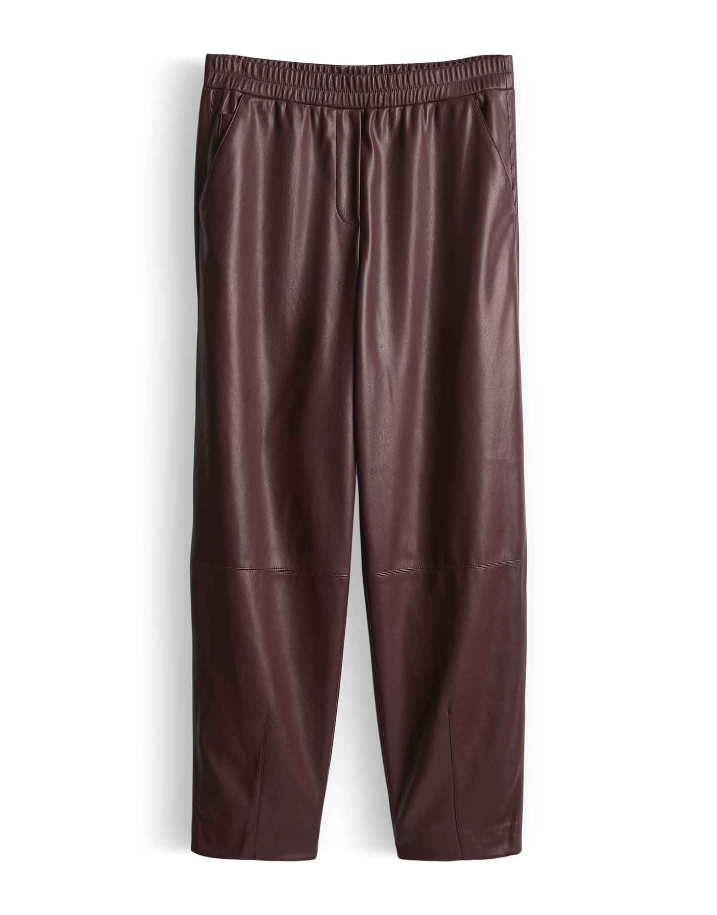 OPUS Damen City Pants | MYHA Edgy Relaxed Kunstlederhose mit Barrel Leg