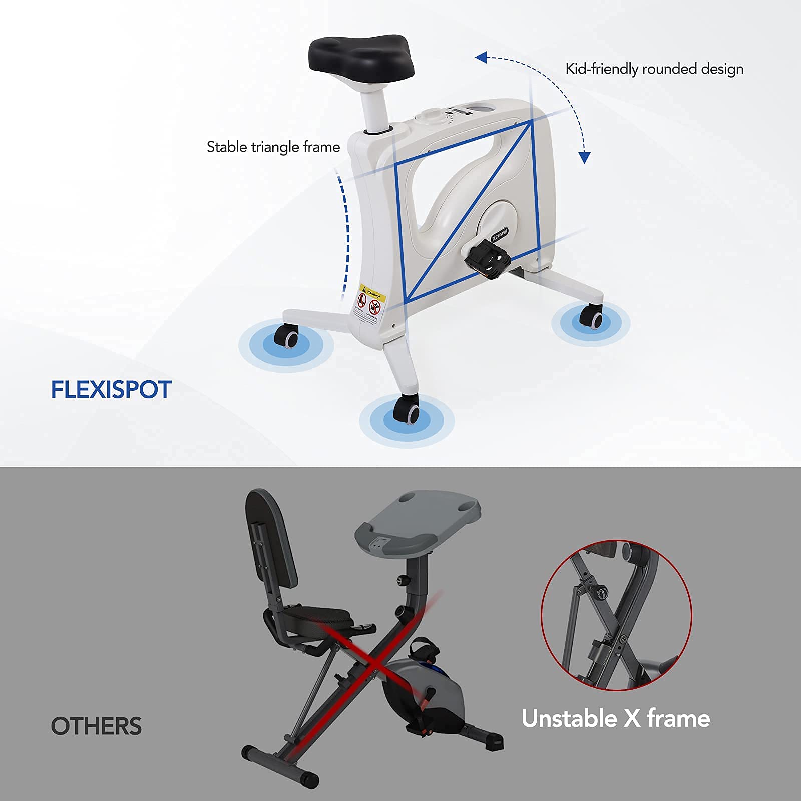 Famous TikTok Desk Bike Chair FlexiSpot Home Workstation Stand up