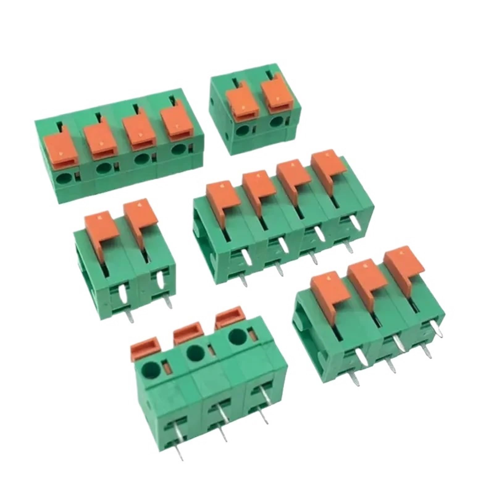 50 x złączka sprężynowa dociskowa do obwodów drukowanych, 5,08 mm / 0,2 cala i 7,62 mm / 0,3 cala (142 V pionowo 5,08 mm, 5P)