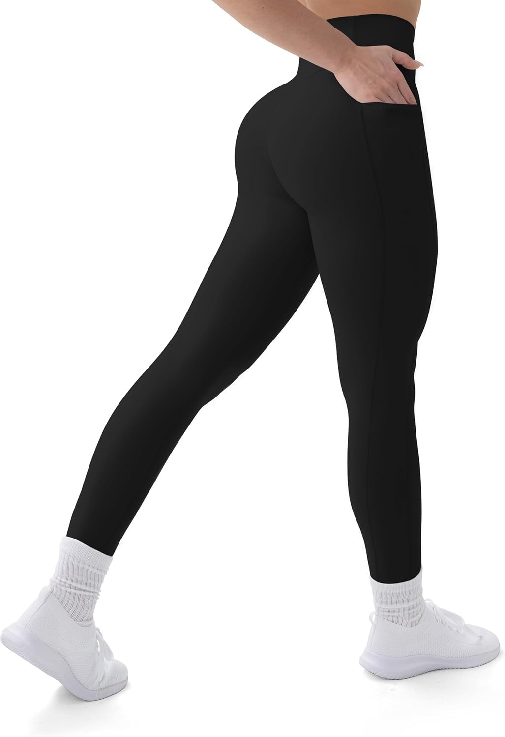 PAVOI ACTIVE Leggings with Pockets | Compressive High Waisted Butt Sculpting Women’s Full Length Workout Pants | HiPerform