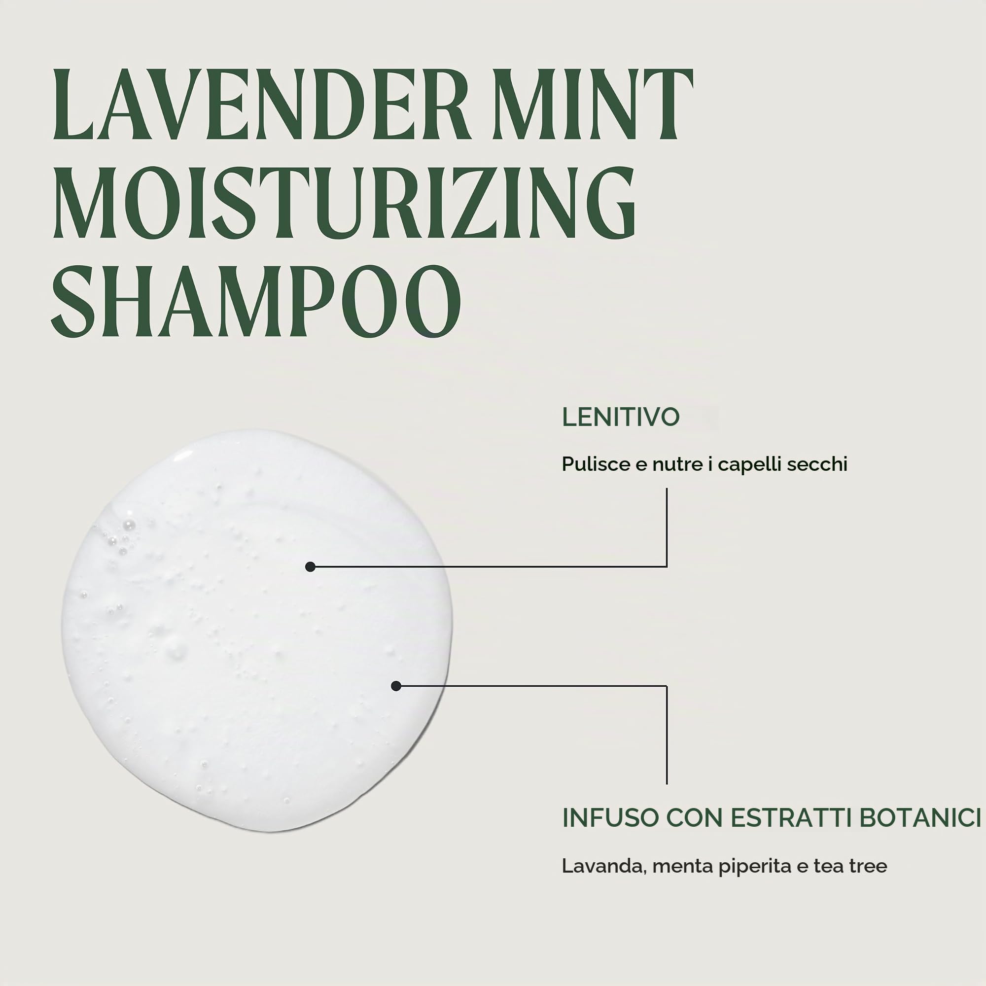 Tea Tree Lavender Mint Moisturizing Shampoo, idratante e lenitivo, ideale per capelli grossi - 1000 ml