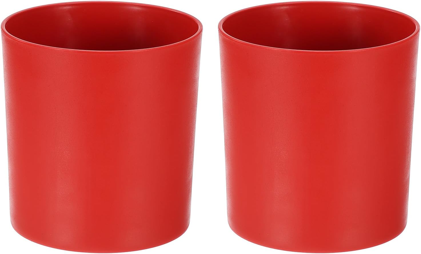 2-Pack Plastic Plant Pots, 7 Inch Plastic Planters Round Flower Planter Containers Flower Pots for Indoor/Outdoor/Garden, Plant Holder [Gold Tone]