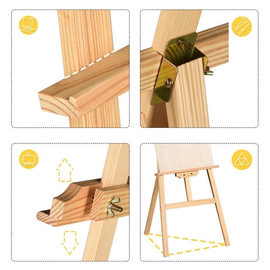 SAeWare Telaio ad A per pavimento in legno multicolore, 1,5 m/1,75 m, adatto per schizzi per adulti, esposizione di eventi (D 55 x 86 x 150 cm)