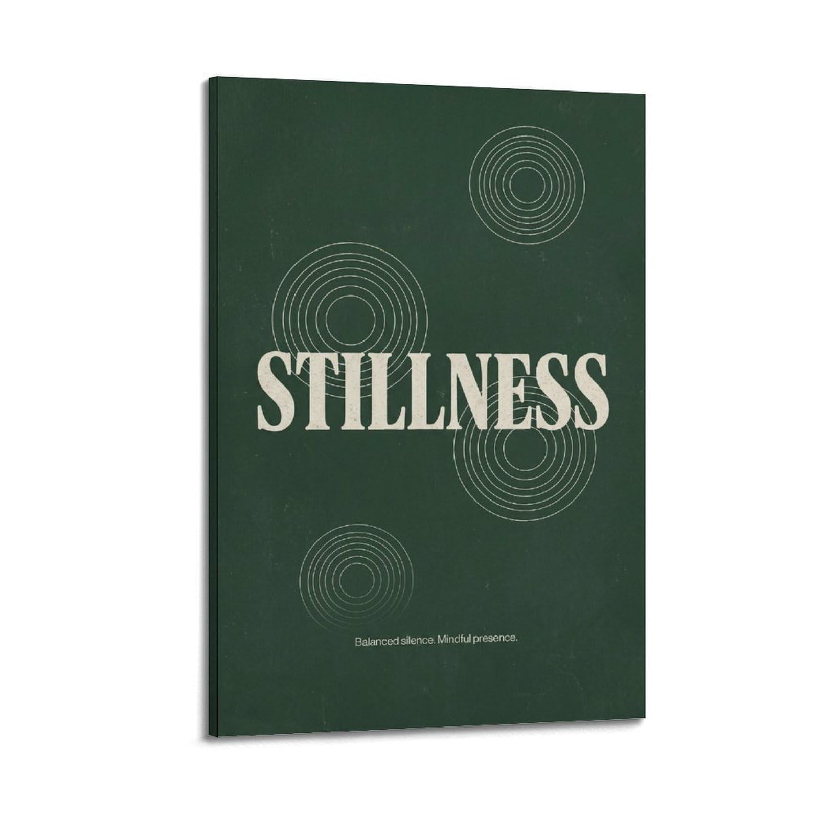 XKUGA Zen Stillness Poster Green Ripples Calm Healing Meditation Modern Decorative Canvas Prints - Ideal Wall Art for Family, Man Cave, Game Room, Boys & Girls Bedroom 20x30inch(50x75cm)