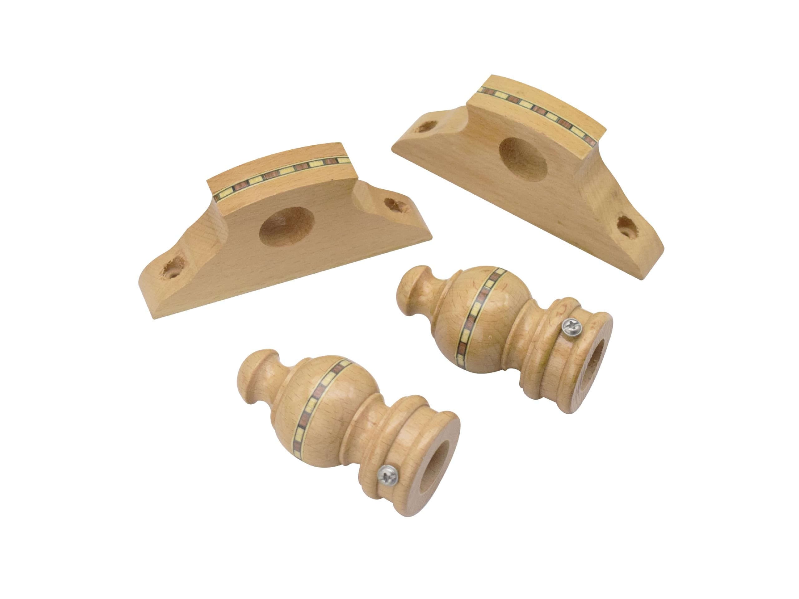 RAB Curtain Bracket Wooden for Wall Mounting with Stylish Design and Strong Support (Code:- BKT WDN WB2M, Finish:- T/W, Pack of:- 1set / 2pcs Brackets with Supporters)-image-24