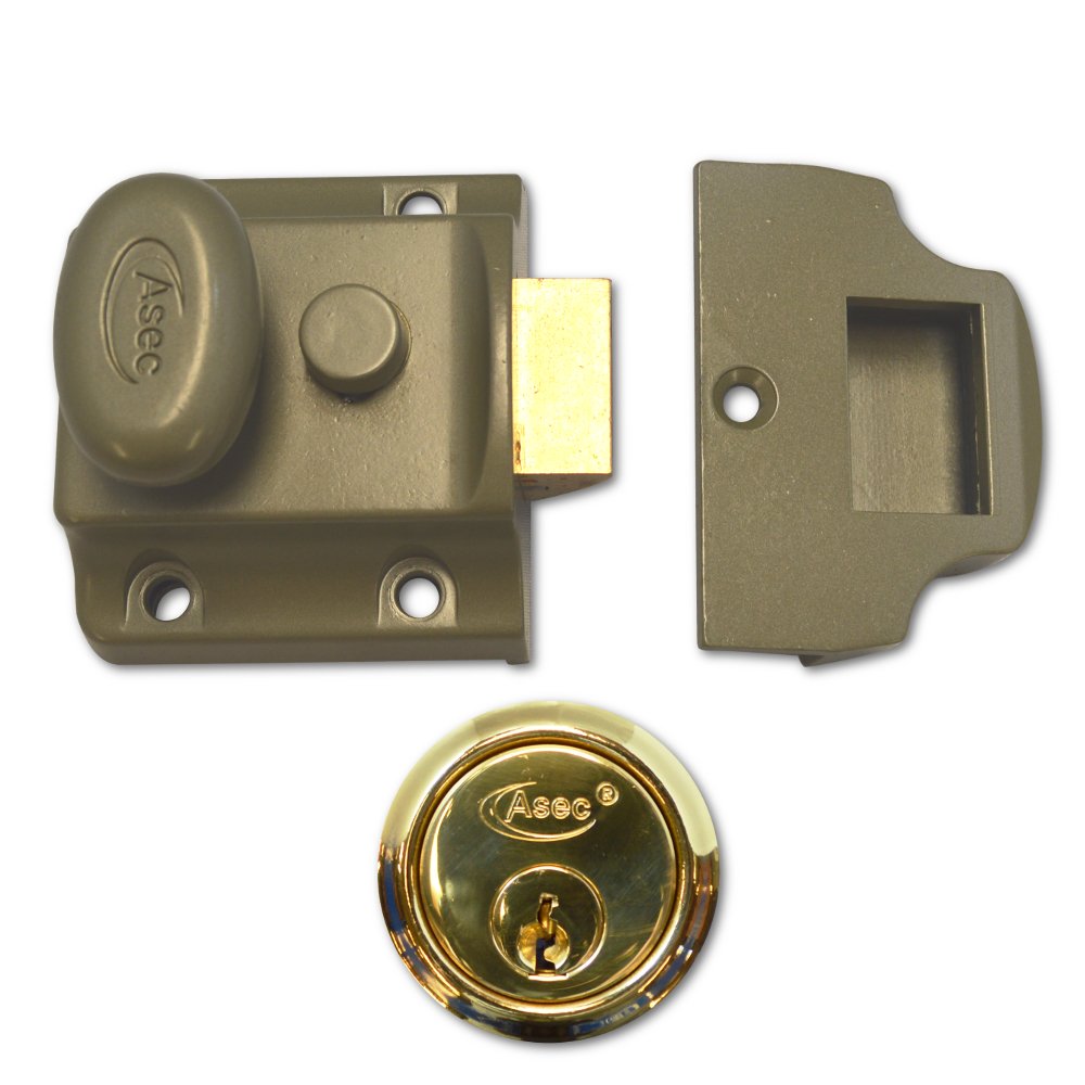 Asec Green Traditional Non-Deadlocking Nightlatch