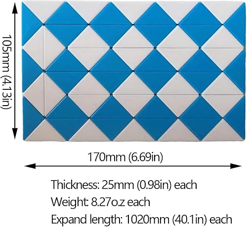 Miniatura 10 de Fidget Magic Snake Cube Puzzles Twist Ruler Speed Cubes Brain Teaser Juego Juguetes para niños (36 bloques, 1 paquete)