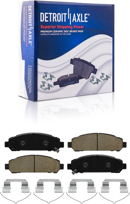 Pastilhas de freio dianteiras cerâmicas Detroit Axle para Toyota Venza 2009–2016 – 2 unidades