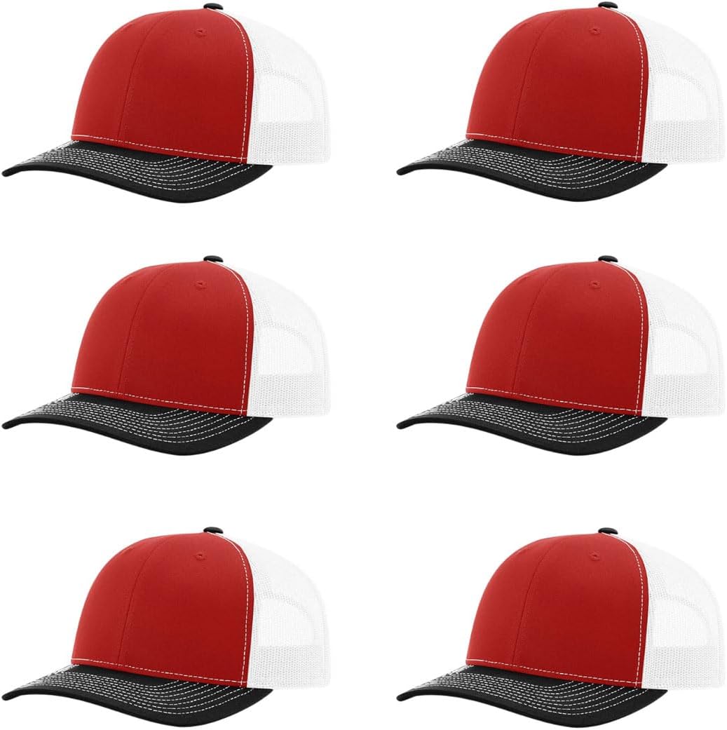 Richardson 112 Classic Six-Panel Adjustable Snapback Trucker Cap | Bulk Packs Available
