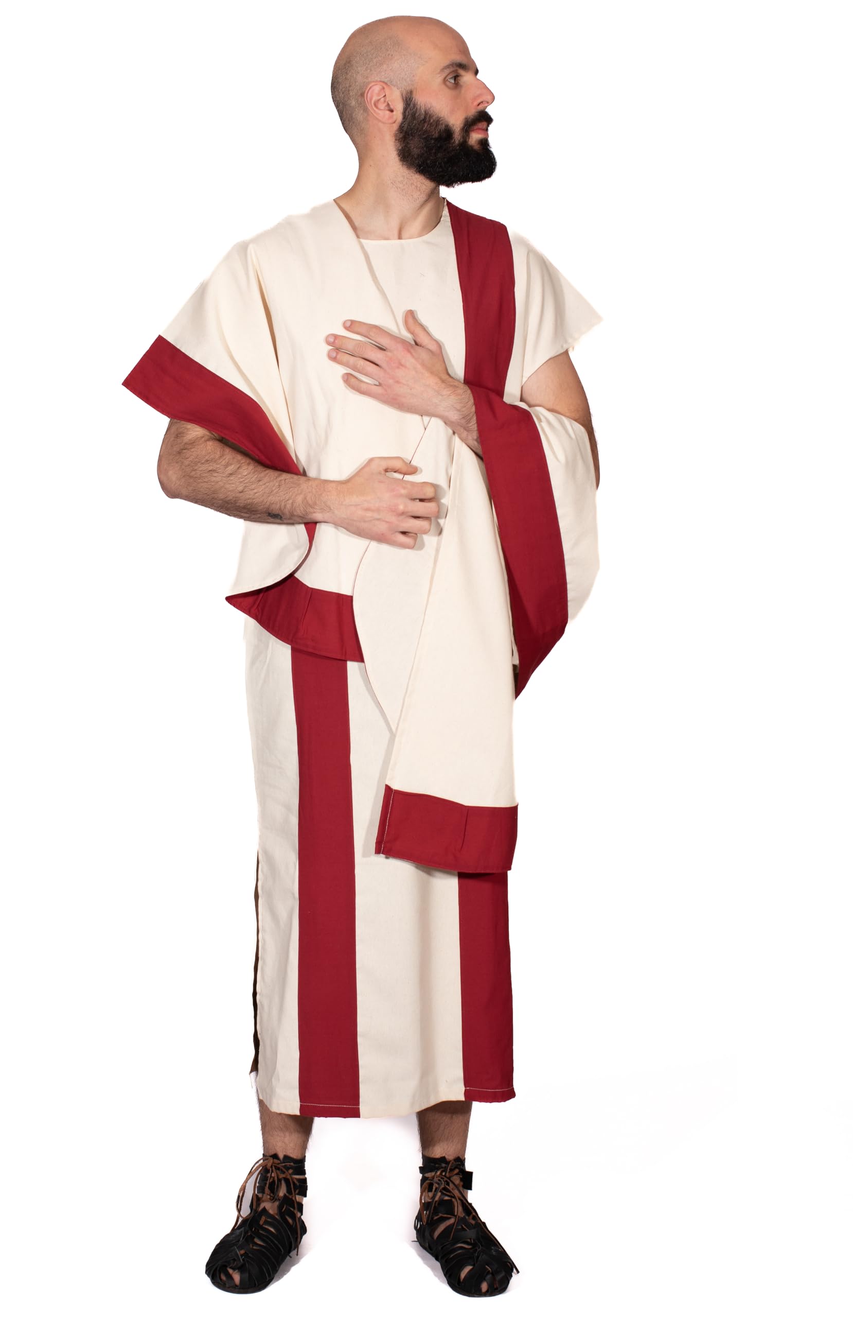 Yutecrea I Traje Senador Romano con capa - Traje de Romano - Disfraz romano Hombre (XL)