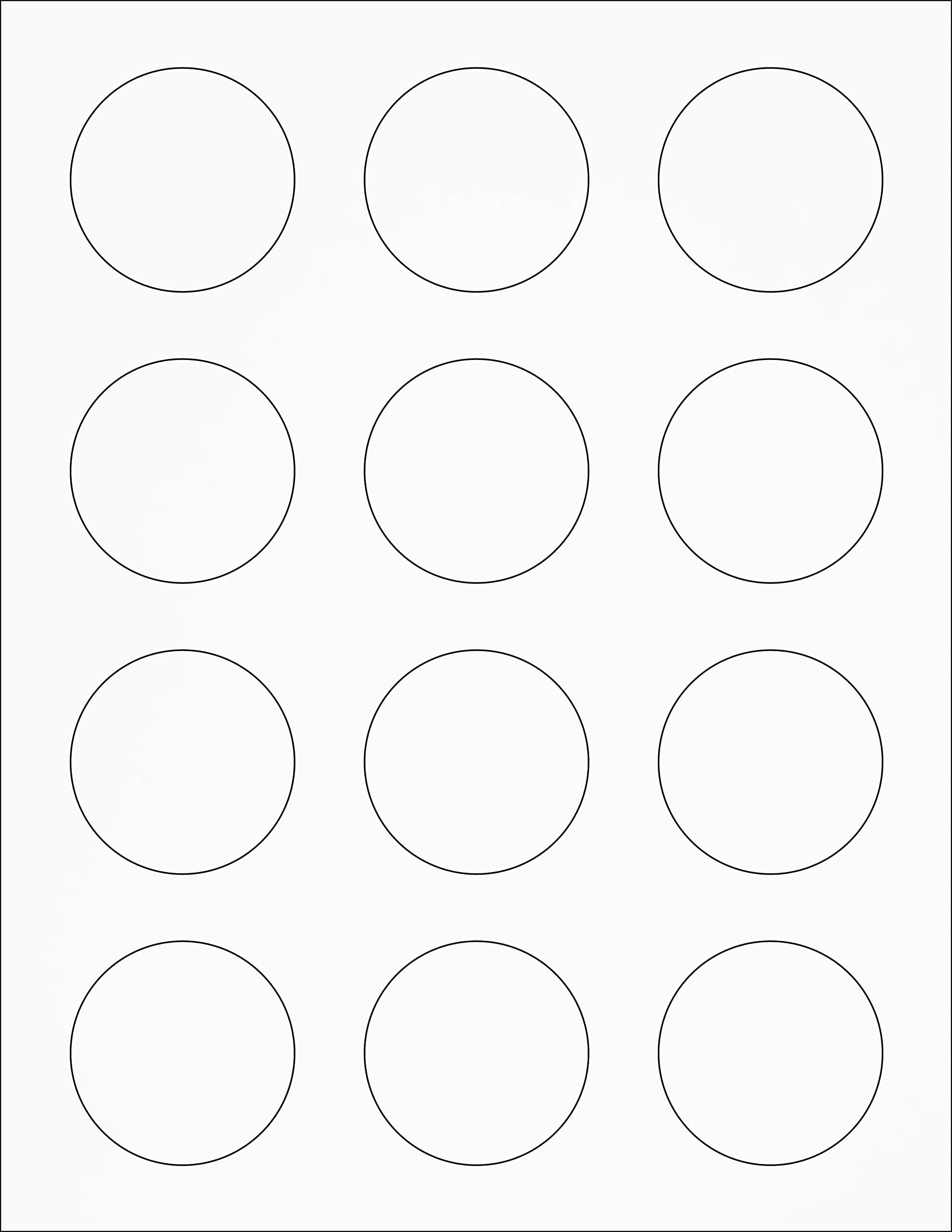 TYH Supplies White Matte Round Printer Labels 2 Inch Diameter, 2400 Labels, Laser & Inkjet, Strong Adhesive, Compatible with Avery 22877, 22817, 22807 Template